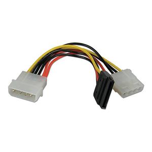 LINDY Stroom Y-adapter [1x IDE-stroomstekker 4-polig - 1x SATA-stroombus] 0.15 m Meerdere kleuren