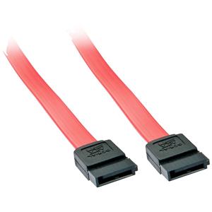 Lindy 33324 0.5m SATA SATA Zwart, Rood SATA-kabel