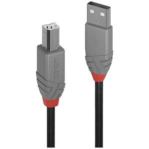 LINDY USB-Kabel USB 2.0 USB-A Stecker, USB-B Stecker 1m Schwarz 36672