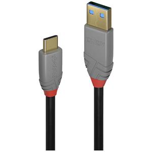 LINDY USB-kabel USB 3.2 Gen2 (USB 3.1 Gen2) USB-C stekker, USB-A stekker 1 m Zwart, Grijs 36911