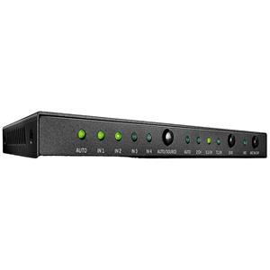 Lindy HDMI 2.0 18G Switch with Audio - Video/Audio-Schalter - 4 x HDMI - Desktop