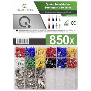 Quadrios 22C423 Quetschverbinder-Sortiment 0.5mm² 6mm² Rot, Blau, Gelb, Grün, Weiß, Transparent