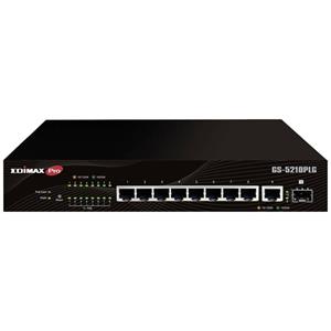 EDIMAX GS-5210PLG Netwerk switch RJ45/SFP 8 + 2 poorten 20 GBit/s PoE-functie