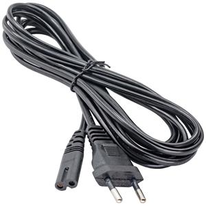 Akyga Stroom Aansluitkabel [1x Apparaatbus C7 - 1x Euro-stekker] 3 m Zwart