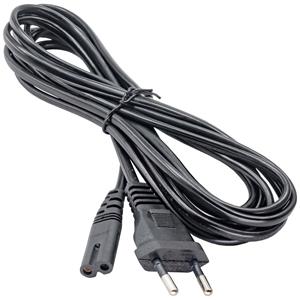 Akyga Strom Anschlusskabel [1x Kleingeräte-Buchse C7 - 1x Euro-Stecker] 3m Schwarz