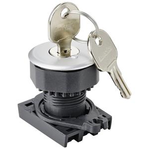 TRU COMPONENTS S3KF-2DS Sleutelschakelaar voor frontpaneel Sleutel Zilver 1 x 90 ° 1 stuk(s)