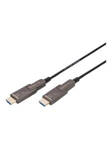 DIGITUS HDMI AOC Hybrid Glasfaserkabel, 4K, schwarz, 15 m