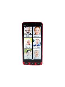 OLYMPIA OFFICE NEO rot 2287 Smartphone (5,5 Zoll, 2GB Speicher + 16GB, 8MP Kamera, 5MP Frontkamera, seniorengeeignet, Seniorenhandy, Handy für Senioren, kontrastreich, kompatibel mit Hörger&