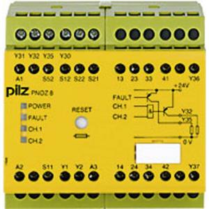 PILZ Sicherheitsschaltgerät PNOZ 8 24VDC 3n/o 1n/c 2so Betriebsspannung: 24 V/DC 3 Schließer, 1 Ö