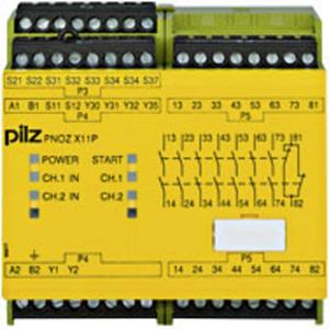 PILZ Sicherheitsschaltgerät PNOZ X11P 24VAC 24VDC 7n/o 1n/c 2so Betriebsspannung: 24 V/DC 7 Schlie�