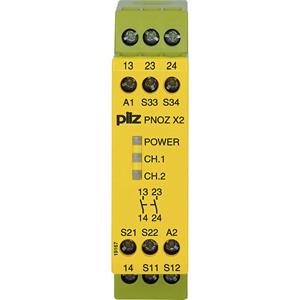 PILZ Sicherheitsschaltgerät PNOZ X2 24VAC/DC 2n/o 2 Schließer (B x H x T) 22.5 x 87 x 121mm 1St.