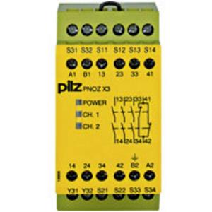 PILZ Sicherheitsschaltgerät PNOZ X3 110VAC 24VDC 3n/o 1n/c 1so Betriebsspannung: 110 V/AC 3 Schlie�