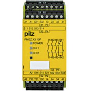 PILZ Sicherheitsschaltgerät PNOZ X3.10P 24VACDC 3n/o 1n/c 1so 3 Schließer, 1 Öffner (B x H x T) 4