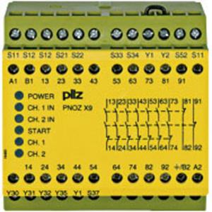 PILZ Sicherheitsschaltgerät PNOZ X9 200-230VAC 24VDC 7n/o 2n/c 2so 7 Schließer, 2 Öffner (B x H x