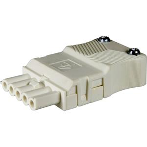 Adels-Contact 22809 Netz-Steckverbinder Buchse, gerade Gesamtpolzahl: 2 16A Schwarz 100St.