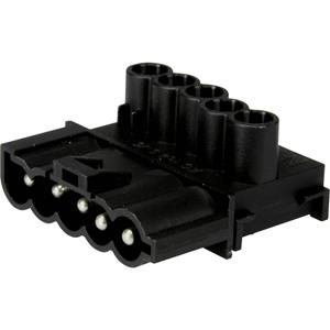 Adels-Contact 22819 Netz-Steckverbinder Stecker, gerade Gesamtpolzahl: 5 + PE 16A Schwarz 100St.