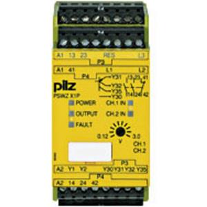 PILZ Sicherheitsschaltgerät PSWZ X1P 3V /24-240VACDC 2n/o 1n/c 2so 2 Schließer, 1 Öffner (B x H x