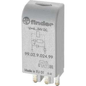 Finder Steckmodul mit LED 99.02.0.024.59 Passend für Modell (Relais): 96.04, Finder 96.02 Bulk 10St.