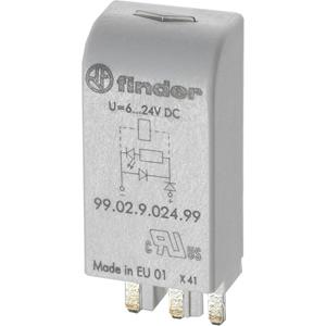 Finder Steckmodul mit LED, mit Freilaufdiode 99.02.9.024.99 Leuchtfarben: Grün Passend für Modell