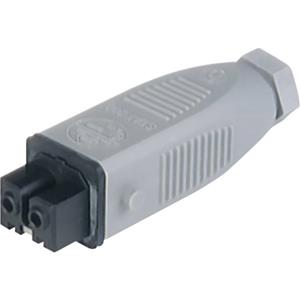 Hirschmann 932 037-106-200 Netz-Steckverbinder STAK Buchse, gerade Gesamtpolzahl: 2 + PE 16A Grau 20