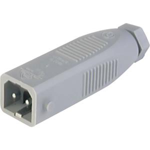 Hirschmann 932 038-106-200 Netz-Steckverbinder STAS Stecker, gerade Gesamtpolzahl: 2 + PE 16A Grau 2