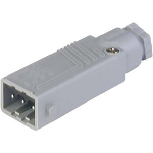 Hirschmann 932 143-106-200 Netz-Steckverbinder STAS Stecker, gerade Gesamtpolzahl: 3 + PE 16A Grau 2