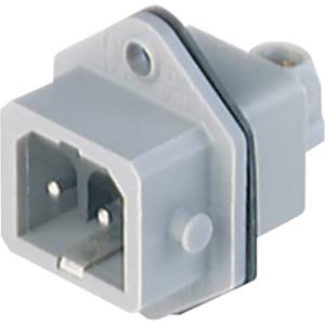 Hirschmann 932 048-106-200 Netz-Steckverbinder STASEI Stecker, Einbau vertikal Gesamtpolzahl: 2 + PE