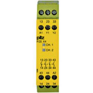 PILZ Contactuibreiding PZE X4 24VDC 4n/o  Voedingsspanning (num): 24 V/DC 4x NO (b x h x d) 22.5 x 87 x 121 mm 1 stuk(s)