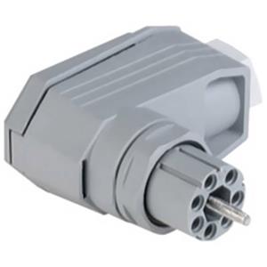 Hirschmann 932 632-106-50 Netz-Steckverbinder N Buchse, gewinkelt Gesamtpolzahl: 11 + PE 5A Grau 50S