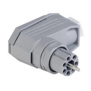 Hirschmann 931 553-106-100 Netz-Steckverbinder N Buchse, gewinkelt Gesamtpolzahl: 6 + PE 5A Grau 100