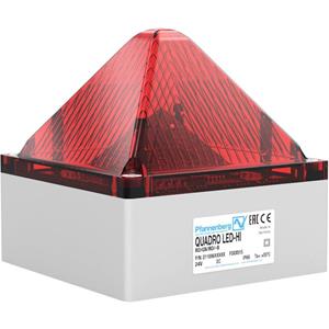 Pfannenberg Signaallamp QUADRO LED HI 90-253 AC RD 21108645000 Rood Rood Flitslicht, Knipperlicht, Continulicht 230 V/AC