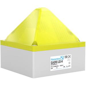 Pfannenberg Signaallamp QUADRO LED HI 90-253 AC YE 21108643000 Geel Geel Flitslicht, Knipperlicht, Continulicht 230 V/AC