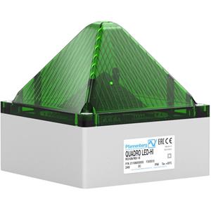 Pfannenberg Signaallamp QUADRO LED HI DC GN 21108636000 Groen Groen Flitslicht, Knipperlicht, Continulicht 24 V/DC