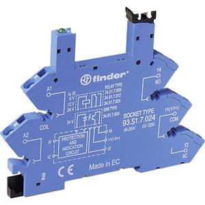 Finder 93.51.8.240 Relaissockel Passend für Serie (Relais): Serie 34 34.51, Finder 34.81 (L x B x H