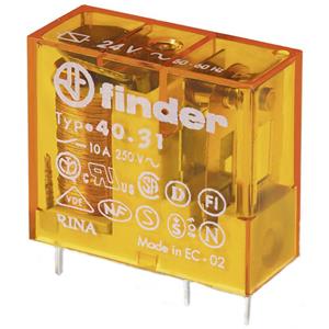 Finder 40.31.8.024.0000 Printrelais 24 V/DC 10A 1 Wechsler 50 St. Tray
