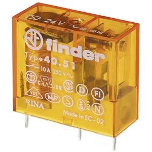 Finder 40.51.8.024.0000 Printrelais 10A 1 Wechsler 50 St. Tray