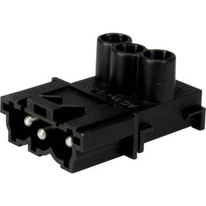 Adels-Contact 12714 Netz-Steckverbinder Stecker, gerade Gesamtpolzahl: 3 + PE 16A Schwarz 200St.