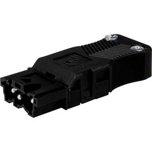 Adels-Contact 12751 Netz-Steckverbinder Stecker, gerade Gesamtpolzahl: 3 + PE 16A Schwarz 200St.