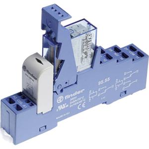 Finder 48.82.7.024.4050 Relaisbaustein Nennspannung: 24 V/DC Schaltstrom (max.): 10A 2 Wechsler Tray