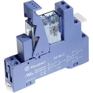 Finder 49.62.9.024.0050 Relaisbaustein Nennspannung: 24 V/DC 2 Wechsler Tray 10St.