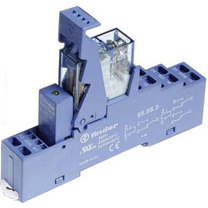 Finder 49.72.7.024.0050 Relaisbaustein Nennspannung: 24 V/DC 2 Wechsler Tray 10St.