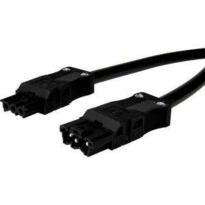Adels-Contact 14876310 Netz-Anschlusskabel Netz-Stecker - Netz-Buchse Gesamtpolzahl: 2 + PE Schwarz