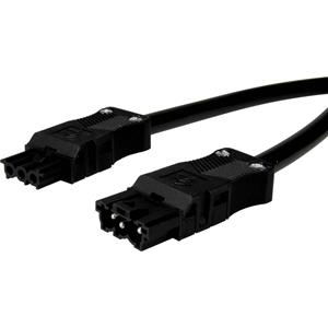 Adels-Contact 14876320 Netz-Anschlusskabel Netz-Stecker - Netz-Buchse Gesamtpolzahl: 2 + PE Schwarz