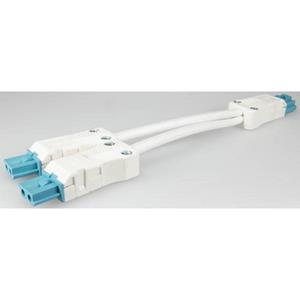 Adels-Contact 14992152 Steckverbinder Netz-Stecker - Netz-Buchse Gesamtpolzahl: 2 Weiß 200St.