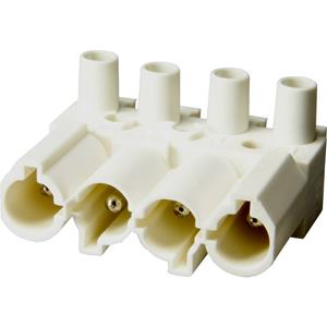Adels-Contact 162054 Netz-Steckverbinder Stecker, gerade Gesamtpolzahl: 4 + PE 20A Weiß 150St.