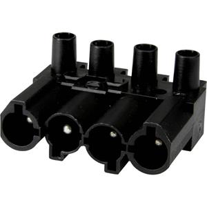 Adels-Contact 162064 Netz-Steckverbinder Stecker, gerade Gesamtpolzahl: 4 + PE 20A Schwarz 150St.