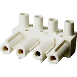 Adels-Contact 165054 Netz-Steckverbinder Buchse, gerade Gesamtpolzahl: 4 + PE 20A Weiß 150St.