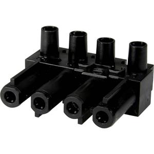 Adels-Contact 165064 Netz-Steckverbinder Buchse, gerade Gesamtpolzahl: 4 + PE 20A Schwarz 150St.