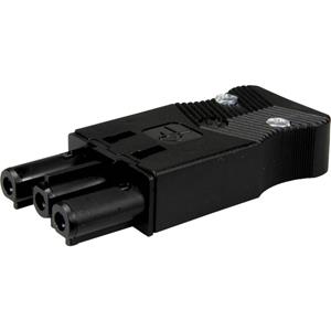 Adels-Contact 17712 Netz-Steckverbinder Buchse, gerade Gesamtpolzahl: 3 + PE 20A Schwarz 200St.