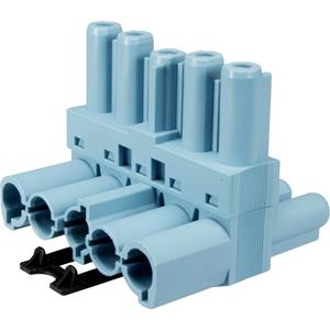 Adels-Contact 18078 T-Verteiler T-Verteiler Gesamtpolzahl: 5 + PE 20A Pastell-Blau 100St.